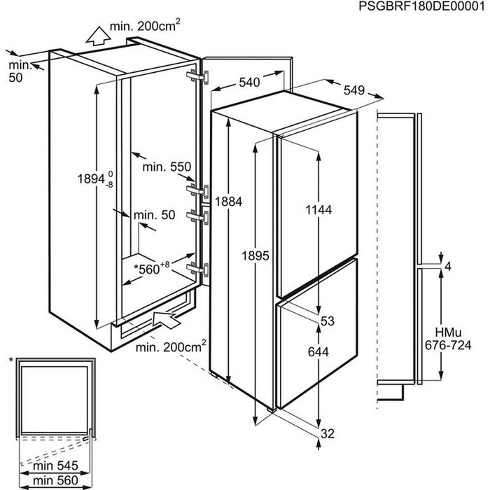 Built-in refrigerator AEG SCE819E5TS