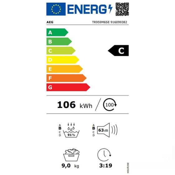 Dryer AEG TR959M6SE, 9 kg
