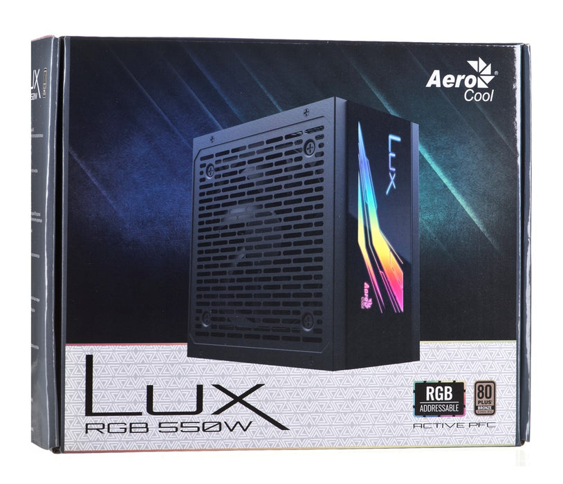 Power supply Aerocool Lux RGB 550M 550 W Black