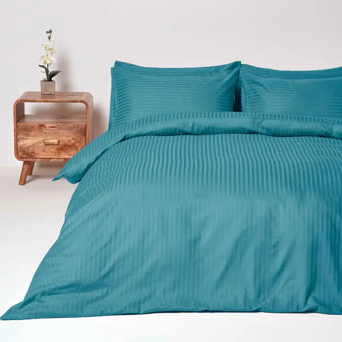 AGLIKA ROYAL LINEN PETROLEUM 3 PIECE SINGLE BEDDING SET - Спално бельо<<<Текстил за спалня<<<Мебели и