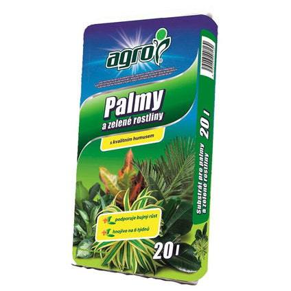 SUBSTRATE FOR GREEN PLANTS AND PALMS 20L AGRO
