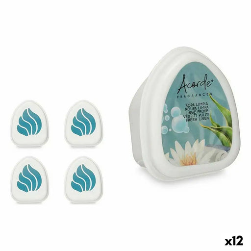 Air Freshener Set Acorde Clean Clothes 50 g (12 Units) - Почистване Прахосмукачки И Гладене<<<Дом