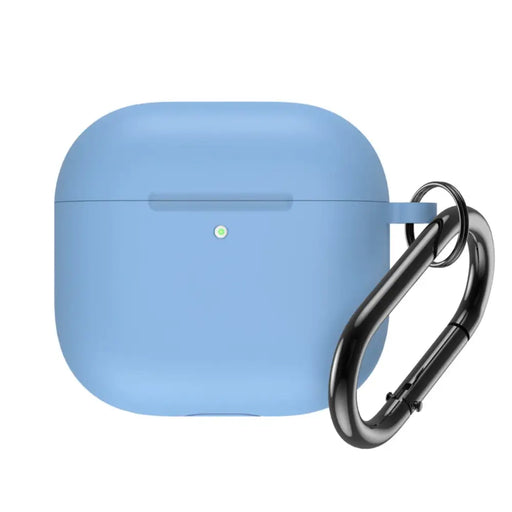 Airpods 4 Silicone Case with Carabiner - Light Blue - Cell phone cases and covers<<<HurtelXML