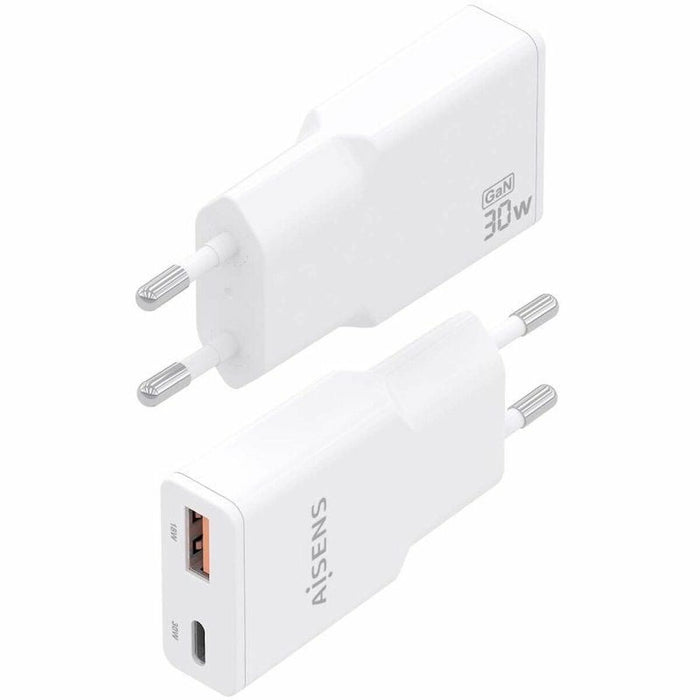 Wall Charger Aisens ASCH-30W2P046-W White 30 W