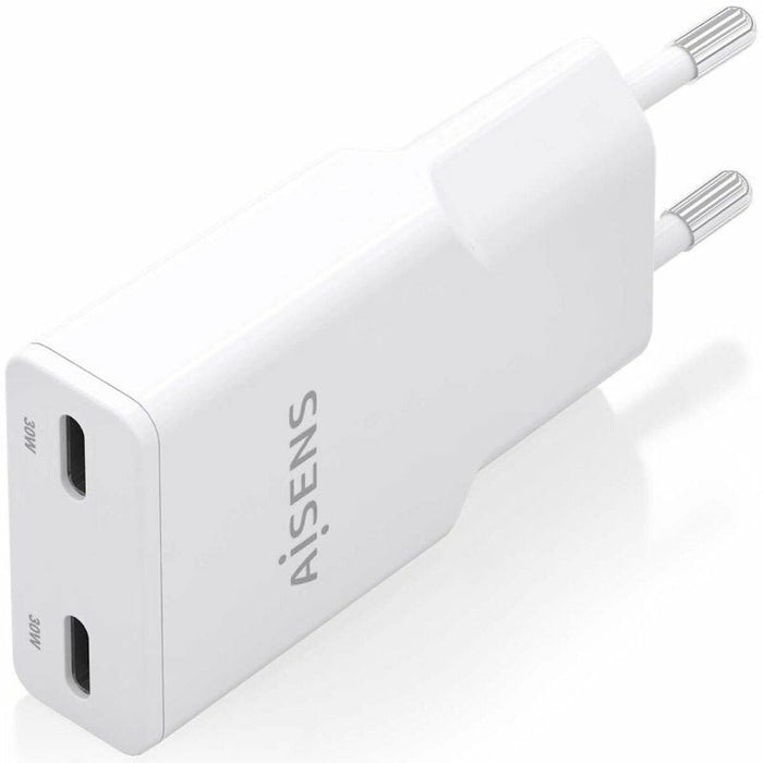 Wall Charger Aisens ASCH-30W2P048-W White 30 W