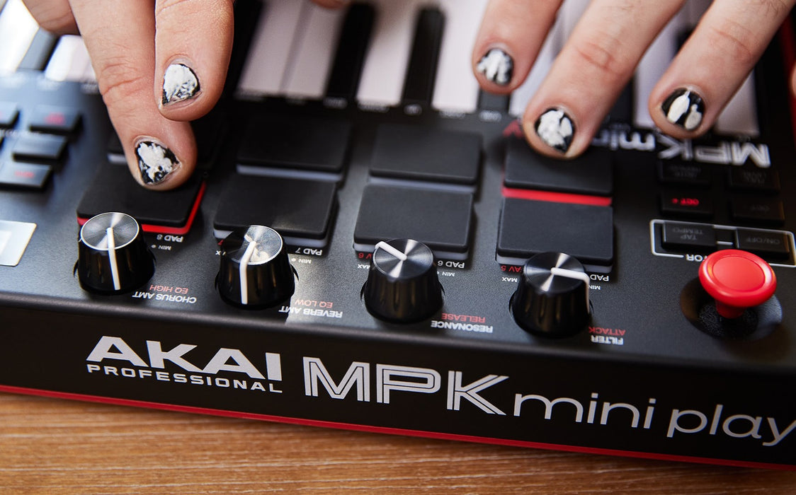 AKAI MPK Mini Play MK3 Control keyboard Pad controller MIDI USB Black, Red