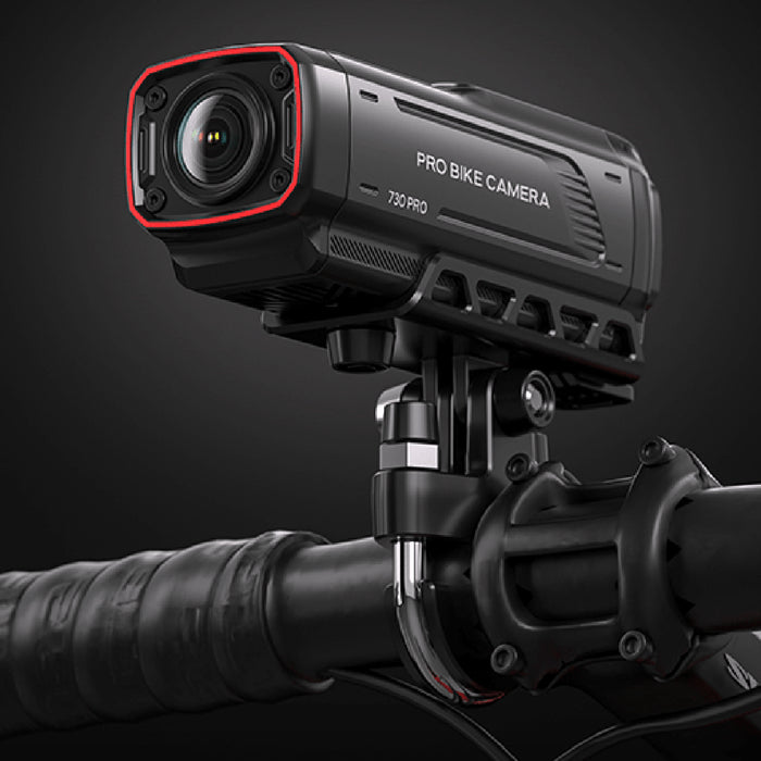 AKEEYO 730Pro 4K Handlebar Video Recorder Sports Camera for Bikes and Motorcycles - Black