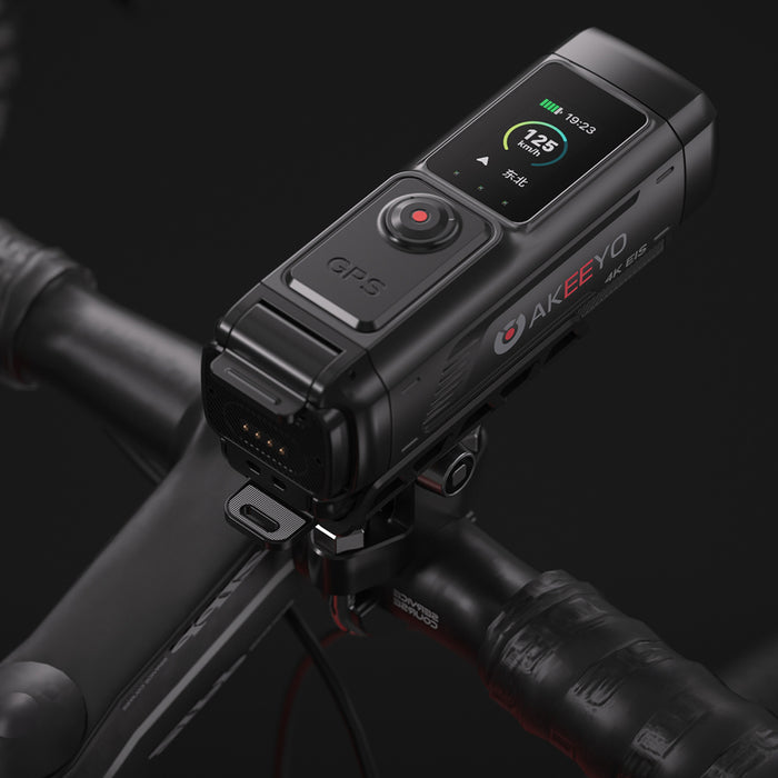 AKEEYO 730Pro 4K Handlebar Video Recorder Sports Camera for Bikes and Motorcycles - Black