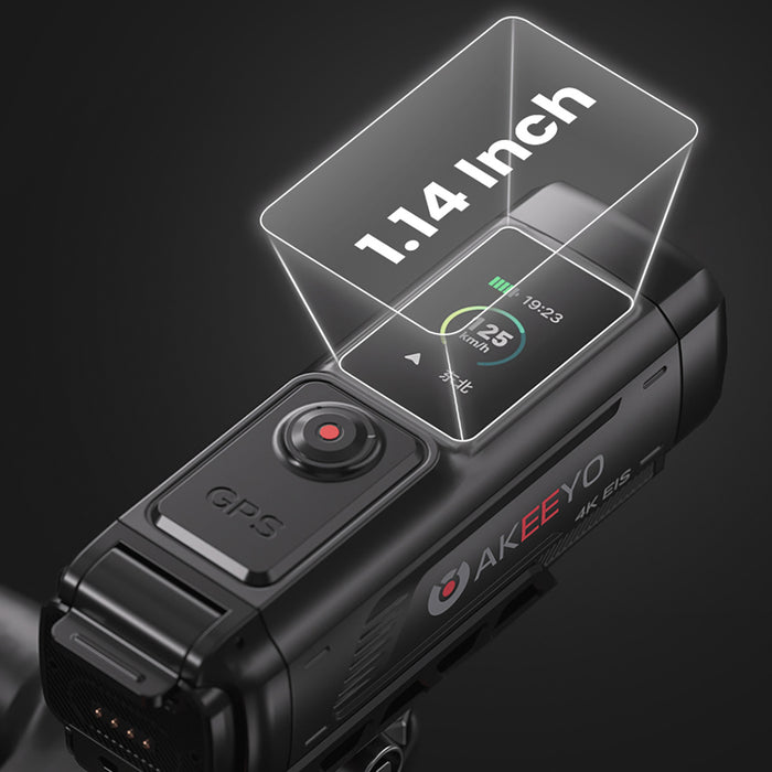 AKEEYO 730Pro 4K Handlebar Video Recorder Sports Camera for Bikes and Motorcycles - Black