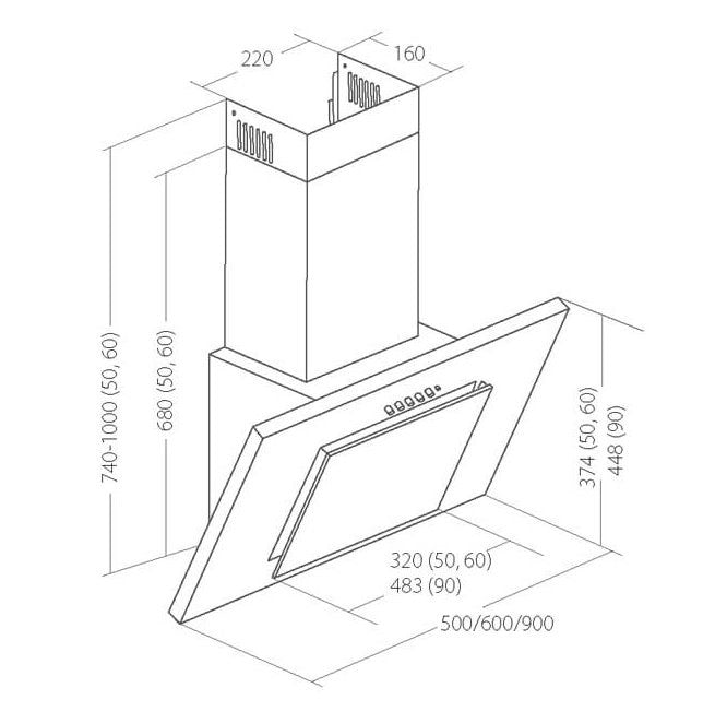 Cooker hood Akpo WK-4 Nero Eco 50 Gray