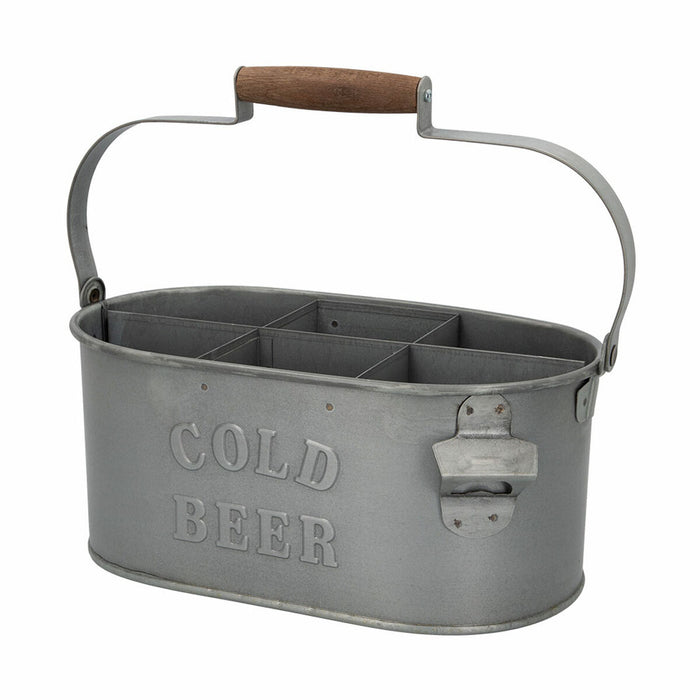 Decorative basket Aktive 35,5 x 16 x 19,5 cm Bottle rack (6 Units)