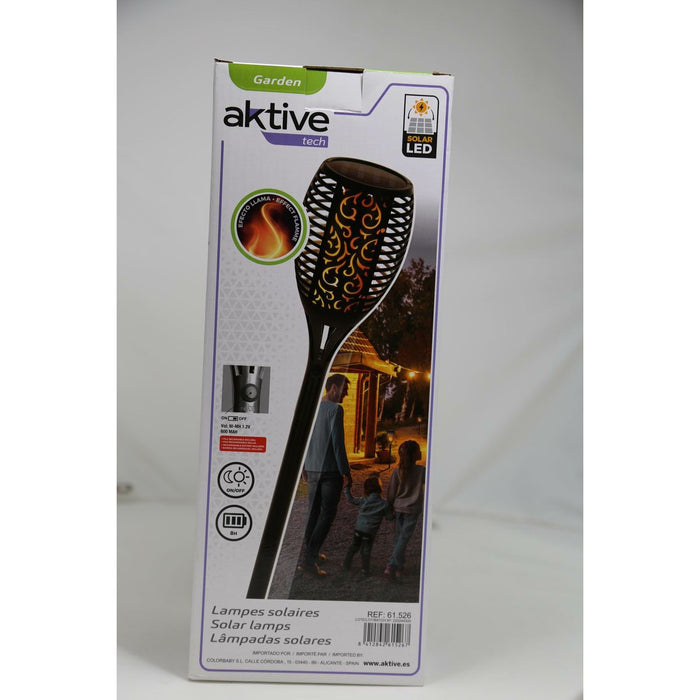 Set of solar garden lights Aktive 51 Plastic 11 x 77,5 x 11 cm (4 Units)