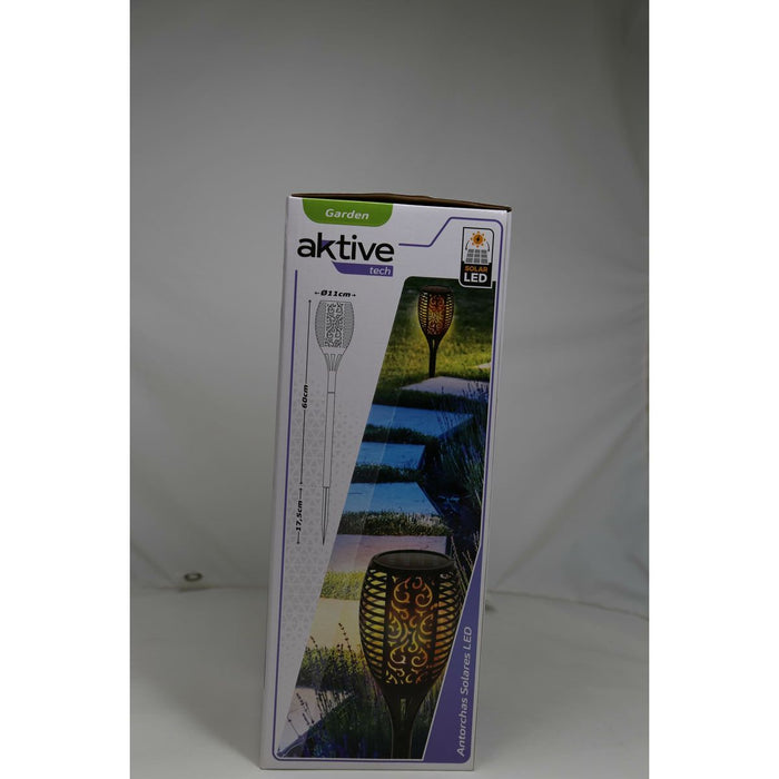 Set of solar garden lights Aktive 51 Plastic 11 x 77,5 x 11 cm (4 Units)
