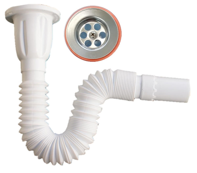 SINK FAUCET WITH CORRUGATED CONNECTION 73 CM