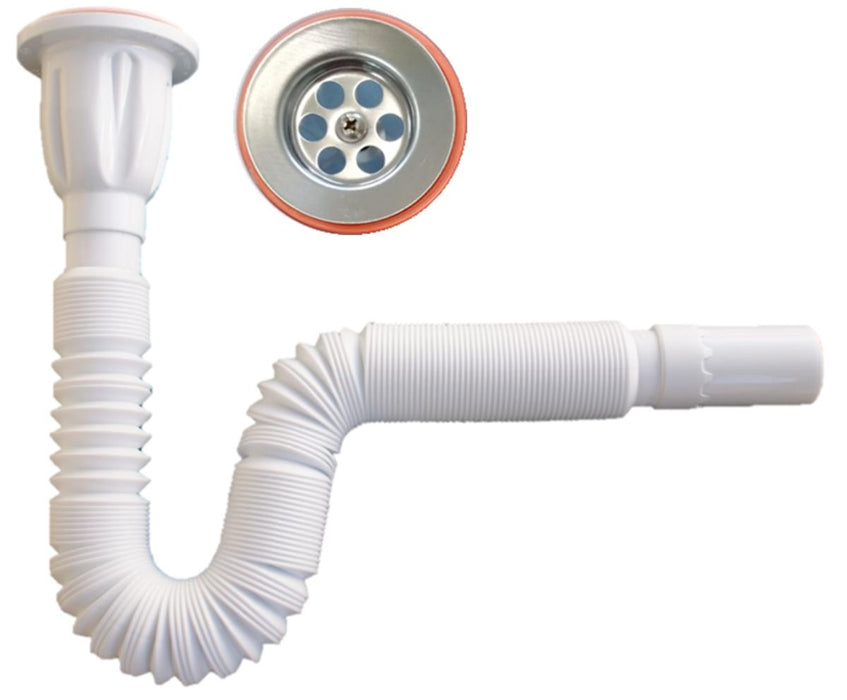 SIPHON FOR SINK WITH CORRUGATED CONNECTION 138CM