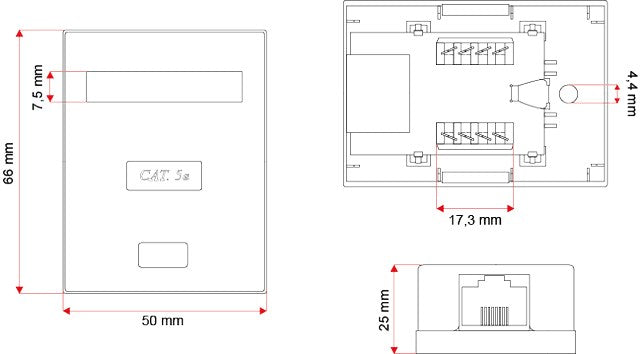 A-LAN GN005 network junction box Cat5e White