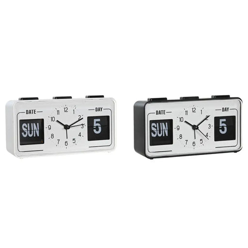 Alarm Clock DKD Home Decor White Black PVC 17 x 5 x 9 cm (2 Units) - Декорация и Осветление<<<Дом