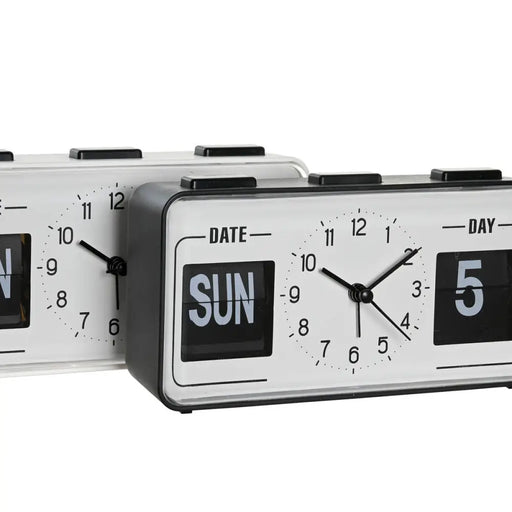 Alarm Clock DKD Home Decor White Black PVC 17 x 5 x 9 cm (2 Units) - Декорация и Осветление<<<Дом