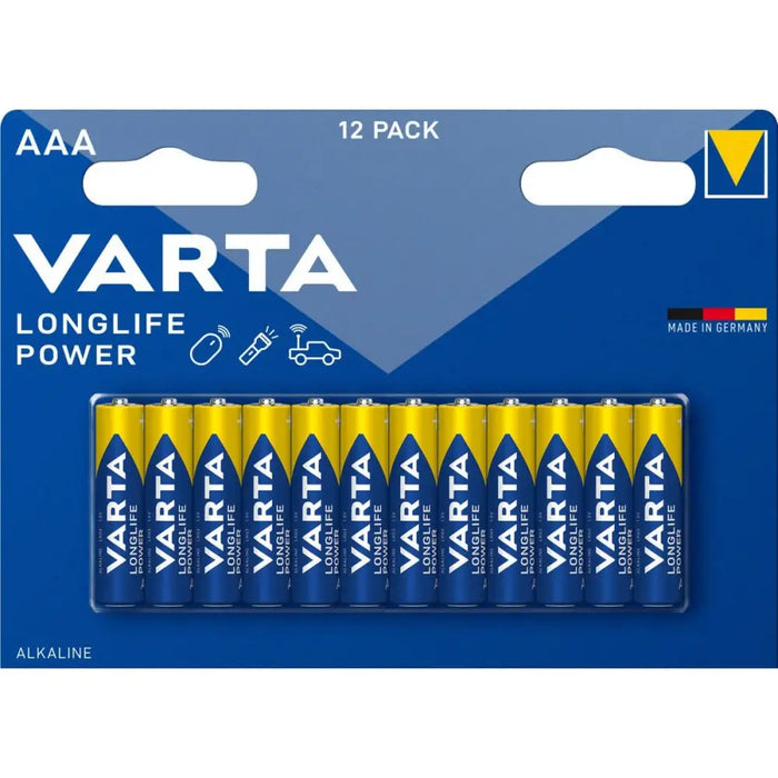 Alkaline Batteries Varta Longlife Power AAA LR03 1,5 V (12 Units) - Алкални батерии<<<Електроника Батерии<<<Компютри|