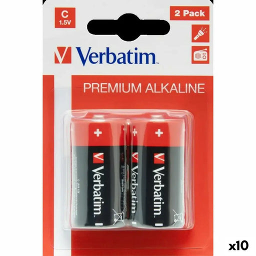 Alkaline Batteries Verbatim LR14 1,5 V (10 Units) - Електроника Батерии<<<Компютри| Електроника<<<BigBuy&&&Алкални