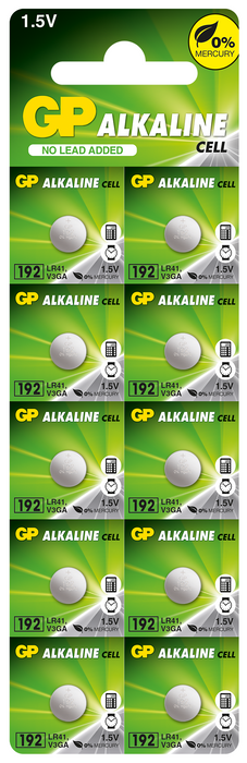Alkaline button battery GP BATTERIES GP192 LR-41 1.55V AG3 - Батерии<<<Батерии и зарядни у-ва<<<ValiAPI