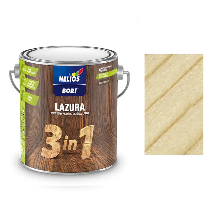 ALKYD LACQUER FOR WOOD 3B1 COLORLESS 2.5 L HELIOS BORI - Лакове за дърво<<<Лакове и импрегнанти за дърво<<<Бои и
