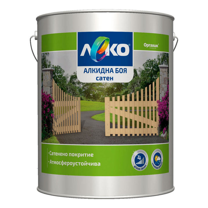 ALKYD PAINT SATIN LIGHT GRAY COLOR 2.5 L LEKO LEKO - Алкидни и водоразтворими<<<Бои за метал и дърво<<<Бои и