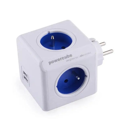 Allocacoc PowerCube Original USB (E) power extension 4 AC outlet(s) Blue White - Electrical extension
