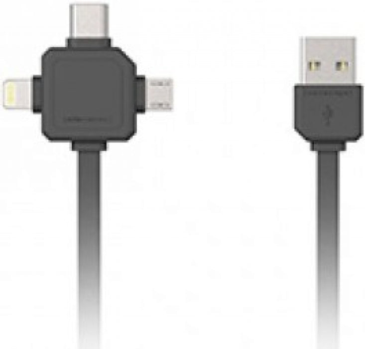 Cable Allocacoc 9003GY USB type-C, Apple Lightning, Micro USB