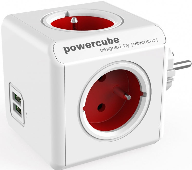 Splitter Allocacoc PowerCube 1202RD 4 sockets 2 USB