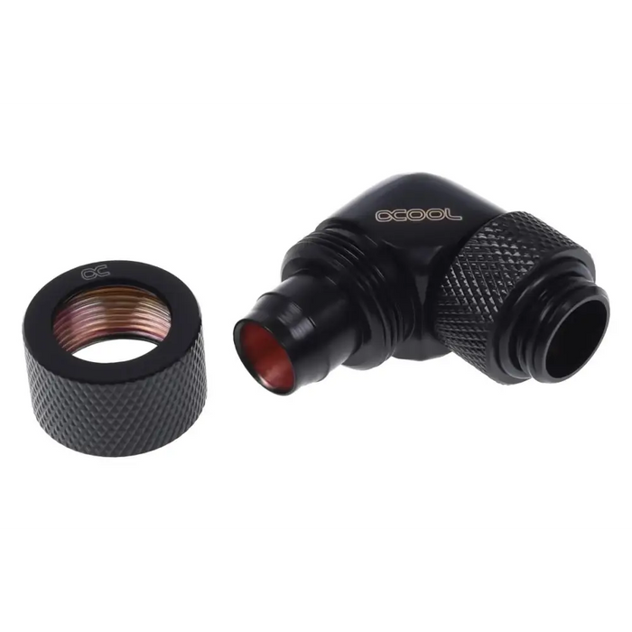 Alphacool Compression Fitting 13/10 - G1/4 90° Swivel Matt Black - Фитинги<<<Водно охлаждане<<<ValiAPI