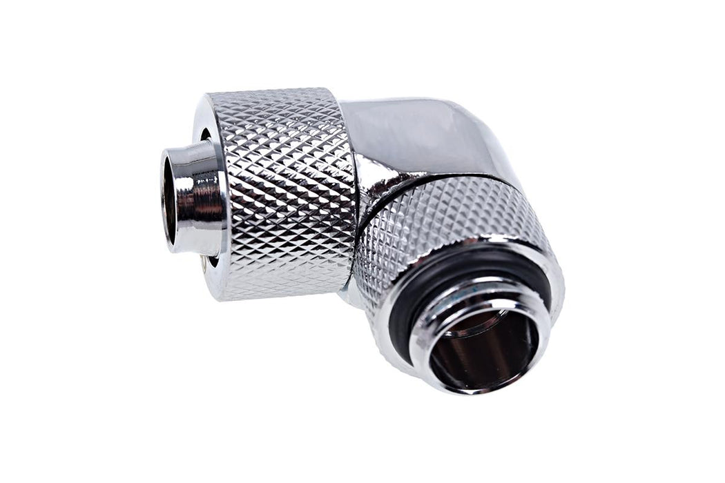 Alphacool Eiszapfen fitting, Extension, 90°, 13/10mm, G1/4, Silver