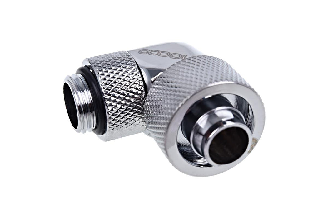 Alphacool Eiszapfen fitting, Extension, 90°, 16/10mm, G1/4, Silver