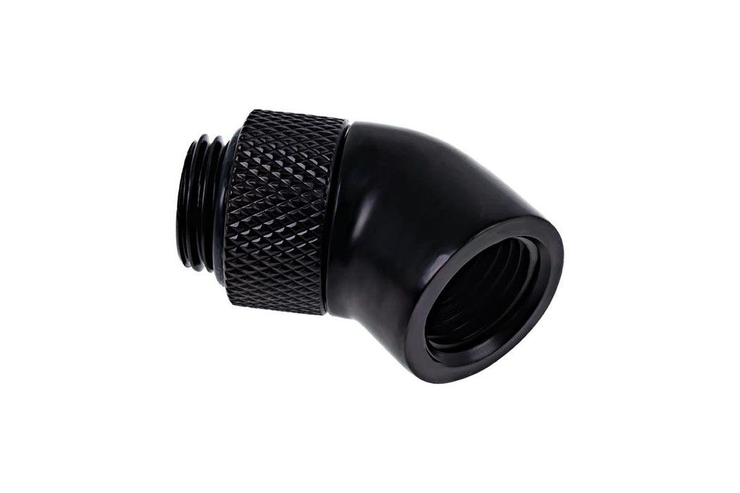 Angle adapter Alphacool Eiszapfen, 45°, G1/4 external to G1/4 internal thread, Matt black