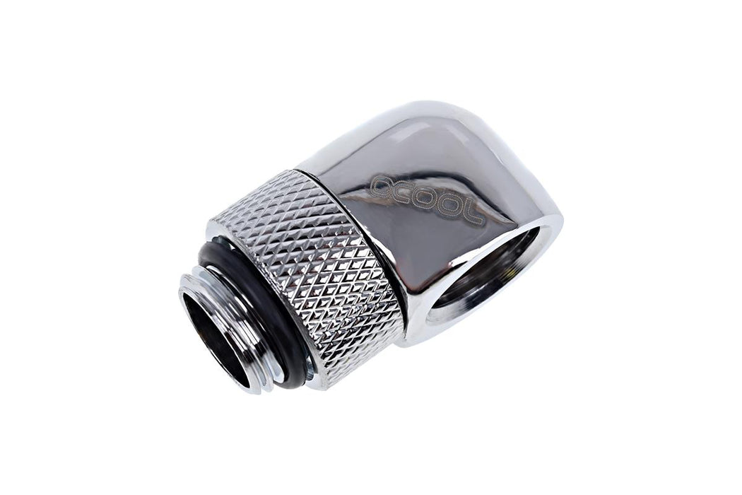 Rotating L-connector Alphacool Eiszapfen, G1/4 AG auf G1/4 IG, Silver