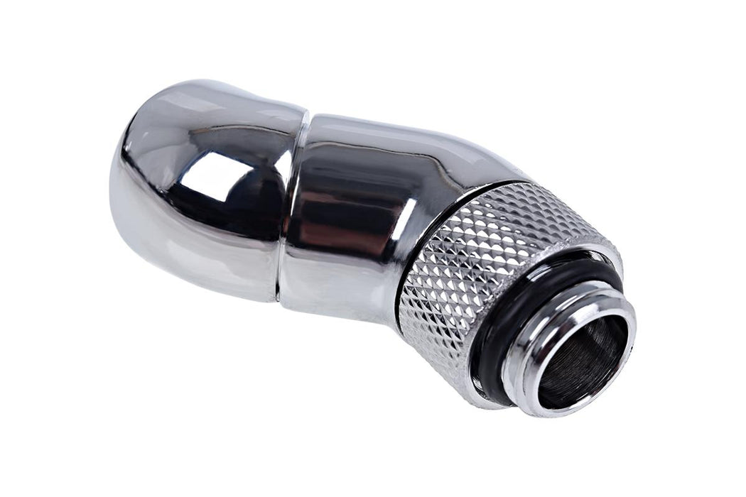 Angle adapter Alphacool Eiszapfen, 2 x 45°, G1/4 male to G1/4 female thread, Silver