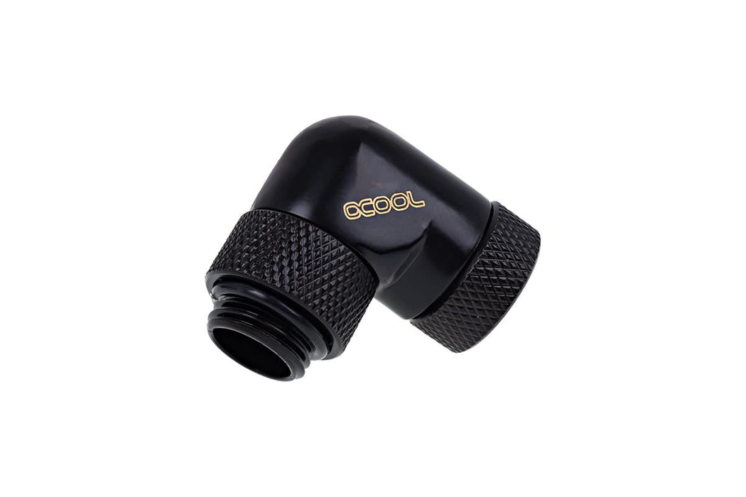 Angle adapter Alphacool Eiszapfen, 90°, G1/4 external to G1/4 internal thread, Matt black