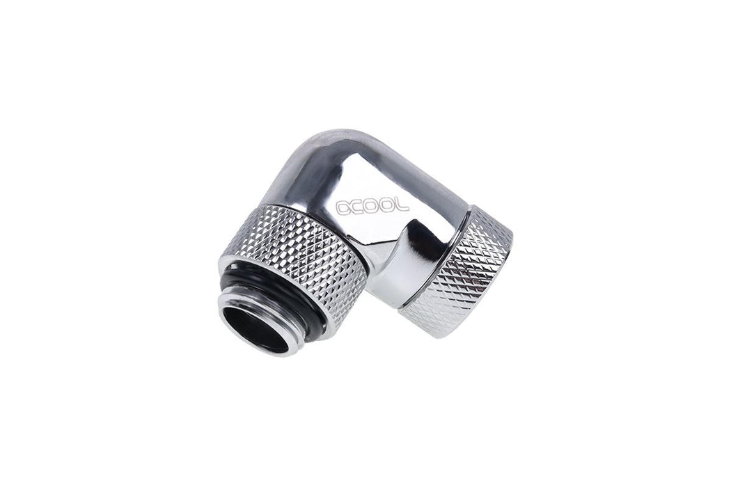 Angle adapter Alphacool Eiszapfen, 90°, G1/4 external to G1/4 internal thread, Silver