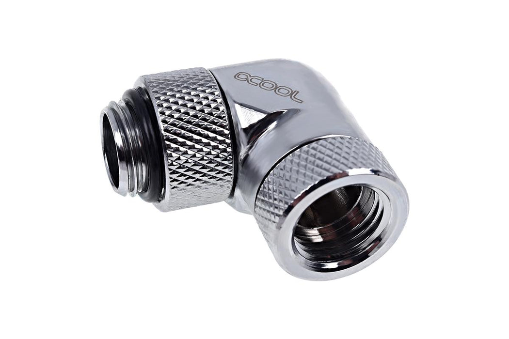 Angle adapter Alphacool Eiszapfen, 90°, G1/4 external to G1/4 internal thread, Silver