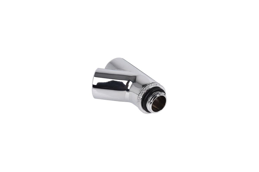 Y-connector Alphacool Eiszapfen, Swivel, 45°, G1/4 male to 2 x G1/4 female thread, Silver