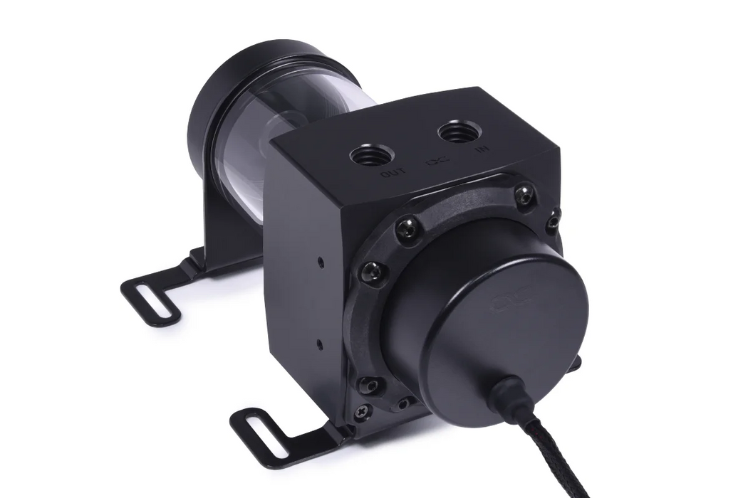 Alphacool Core 100 Aurora pump tank with APEX pump