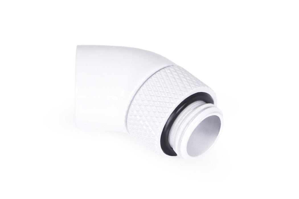 Angle adapter Alphacool Eiszapfen, 45°, G1/4 external to G1/4 internal thread, White