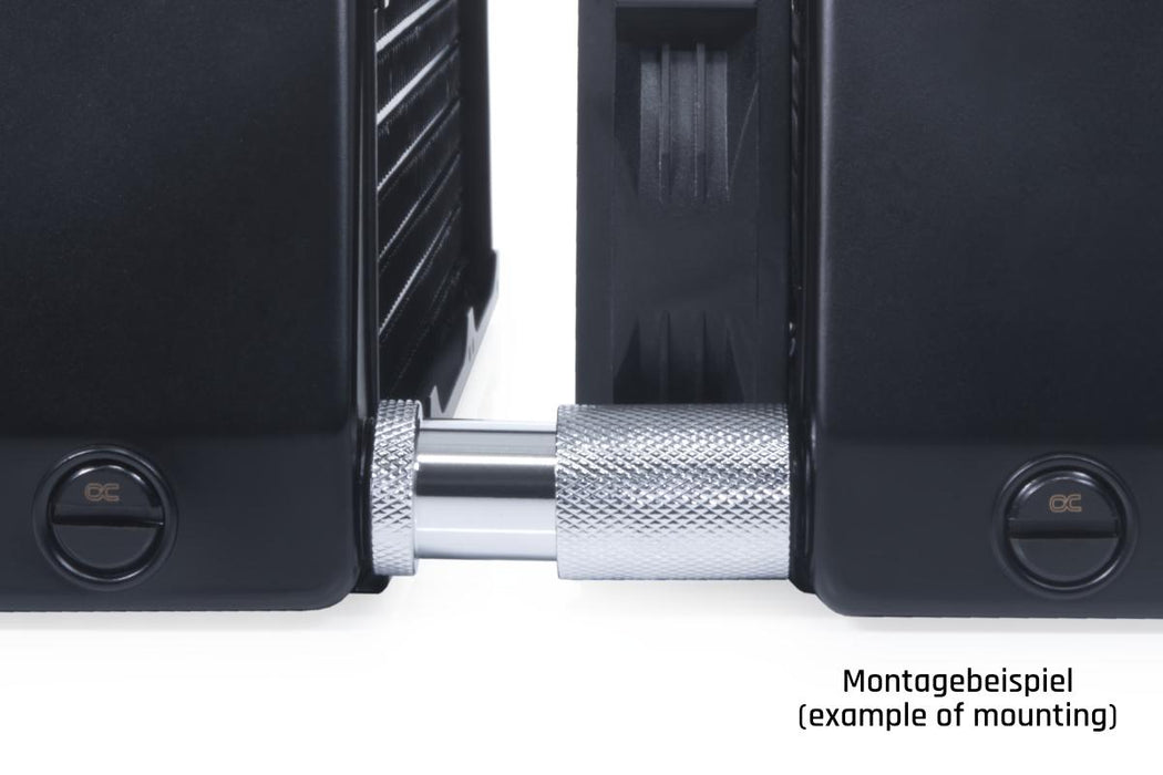 D-Plug Alphacool ES, 20mm, G1/4 AG auf G1/4 AG, Silver