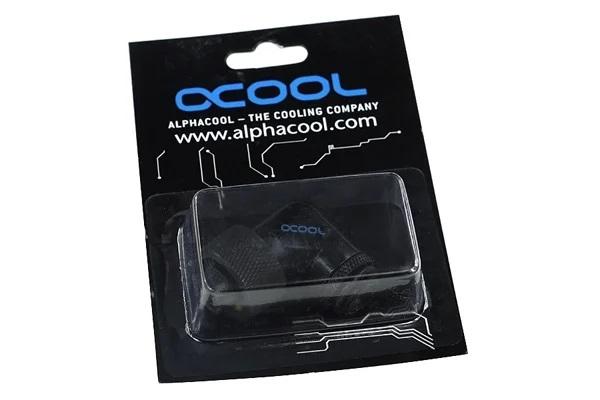 Alphacool Compression Fitting, 16/10 - G1/4, 90°, Swivel, Matt Black