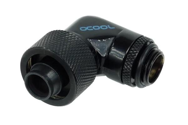 Alphacool Compression Fitting, 16/10 - G1/4, 90°, Swivel, Matt Black