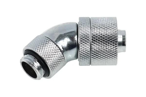 Alphacool Compression Fitting, 16/10 - G1/4, 45°, Swivel, Chrome