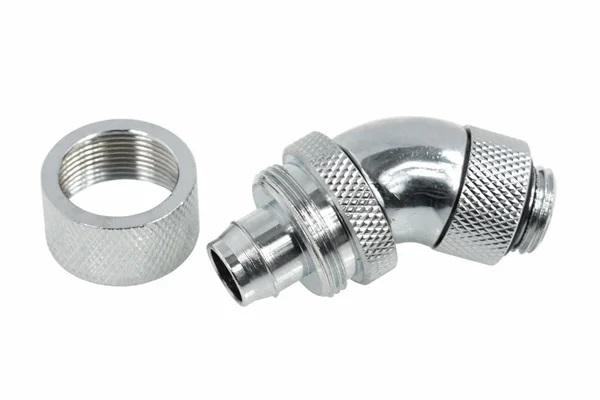 Alphacool Compression Fitting, 16/10 - G1/4, 45°, Swivel, Chrome