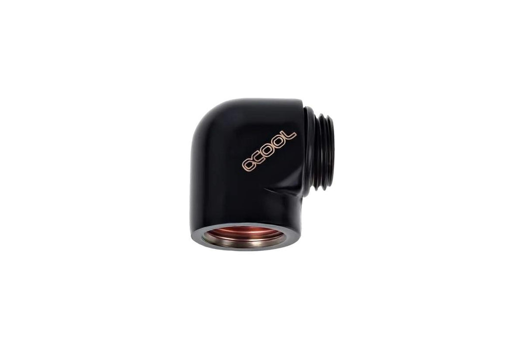 L-connector Alphacool HF, G1/4 external - internal thread, Black mat