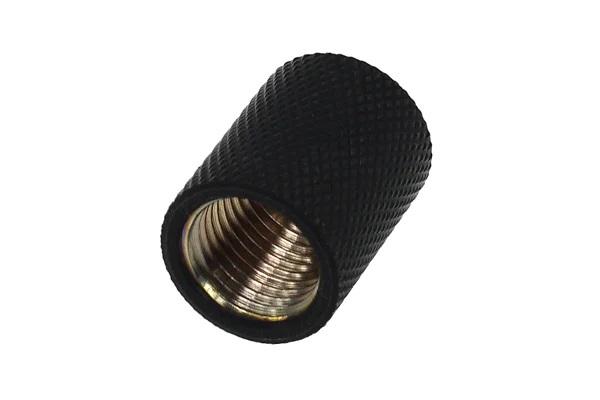 Alphacool socket, Internal thread G1/4 AG - G1/4 AG, Black mat