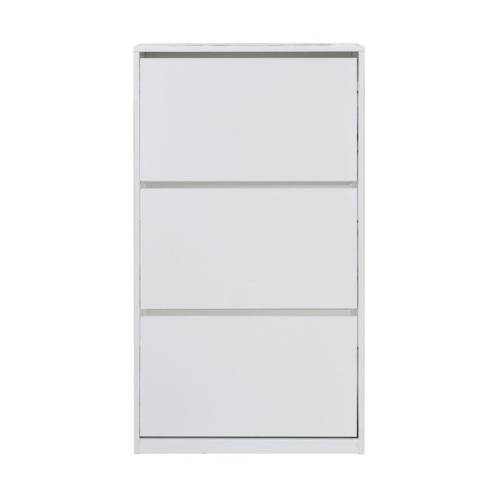 SHOE CABINET WITH 3 DOORS WHITE GLOSS 64X26X121 CM. ALPI